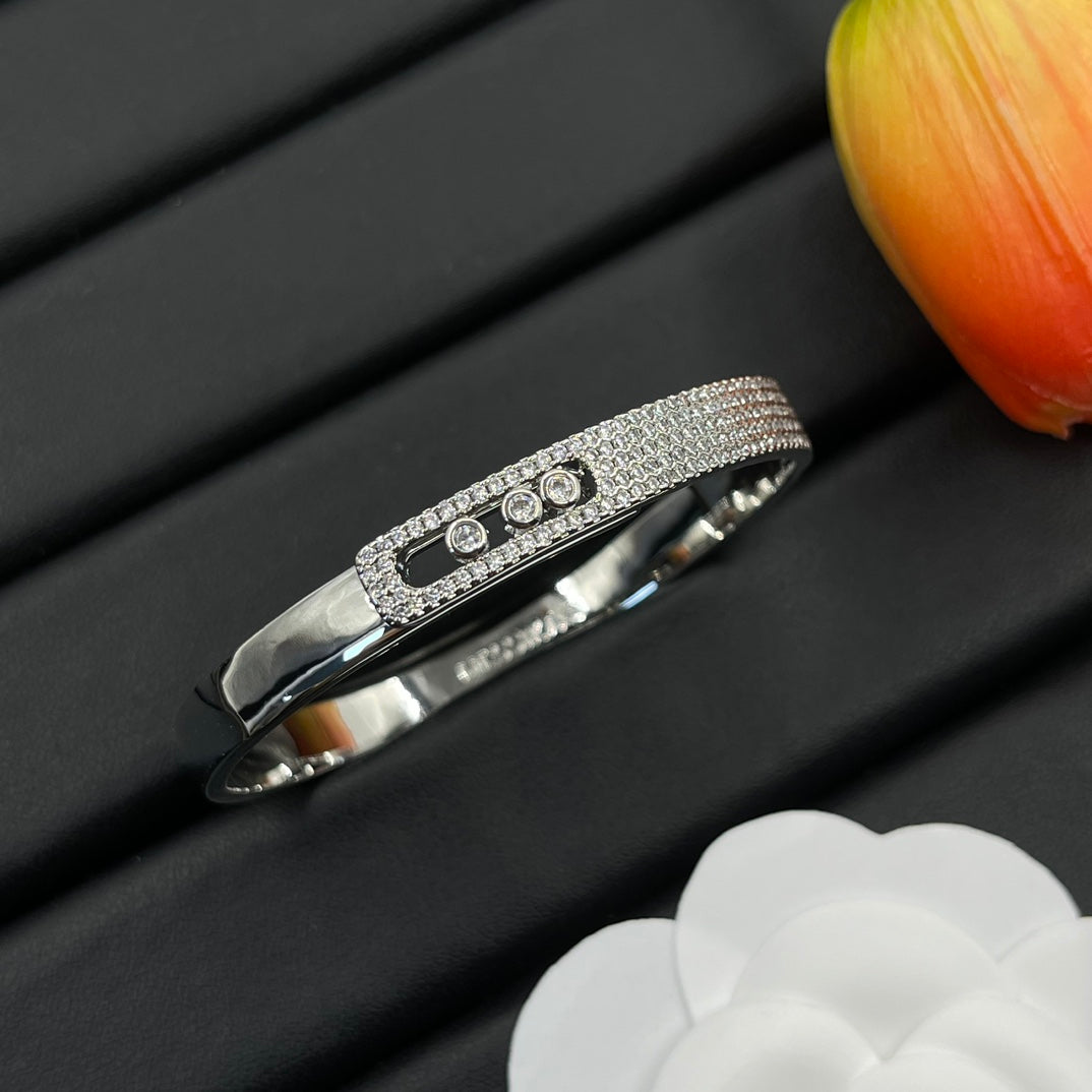 Messika Pavé Bar bracelet in Silver Tone, detail view 16