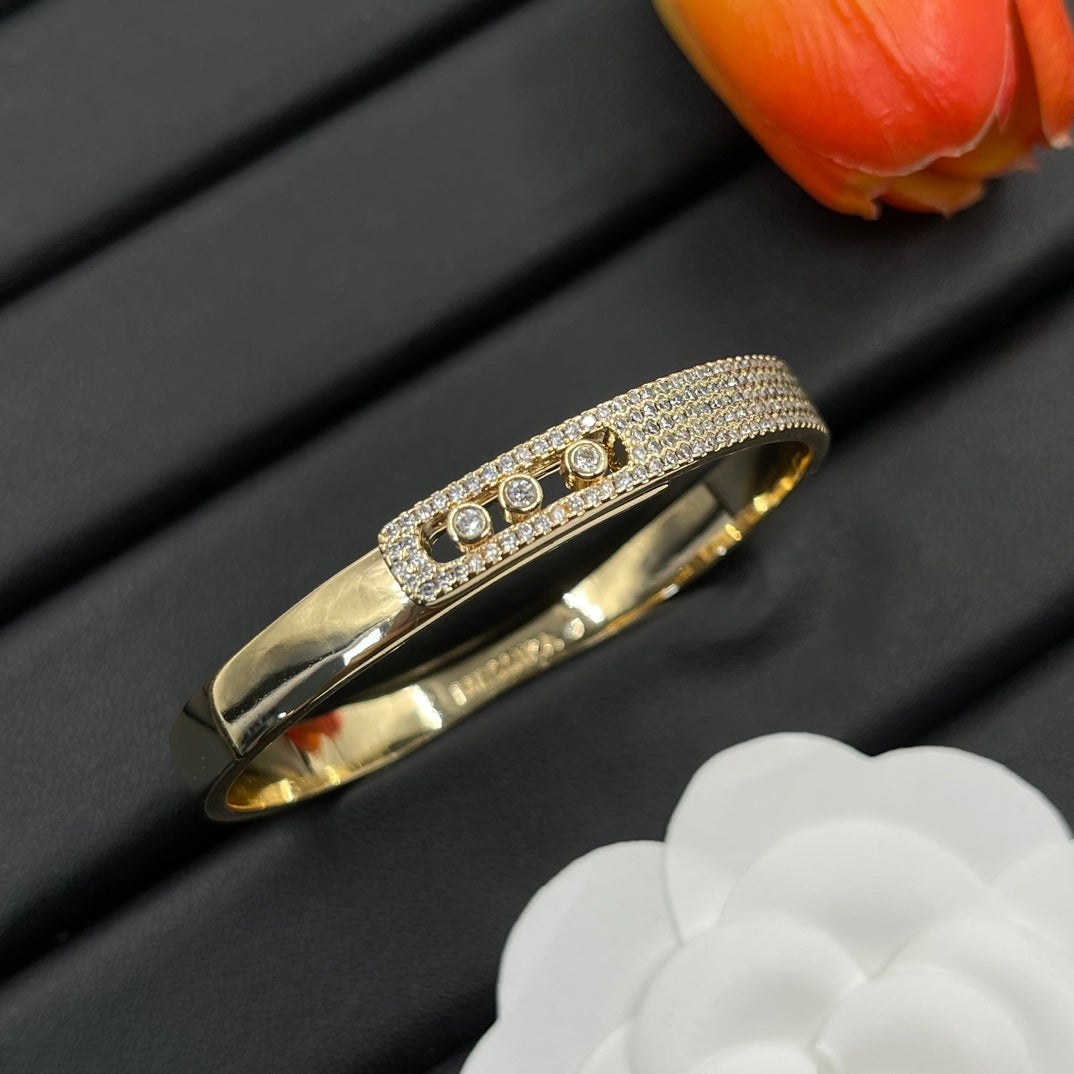 Messika Pavé Bar bracelet in Rose Gold Tone, main view