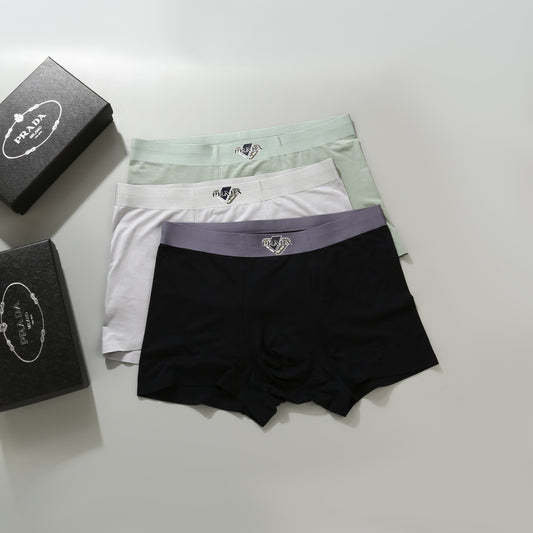 Prada Black Mint Grey Side Motif Boxer Briefs, image 1
