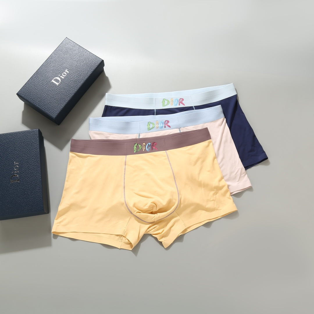 Dior Navy Pale Colour Waist Assortment Boxer Briefs, image 2