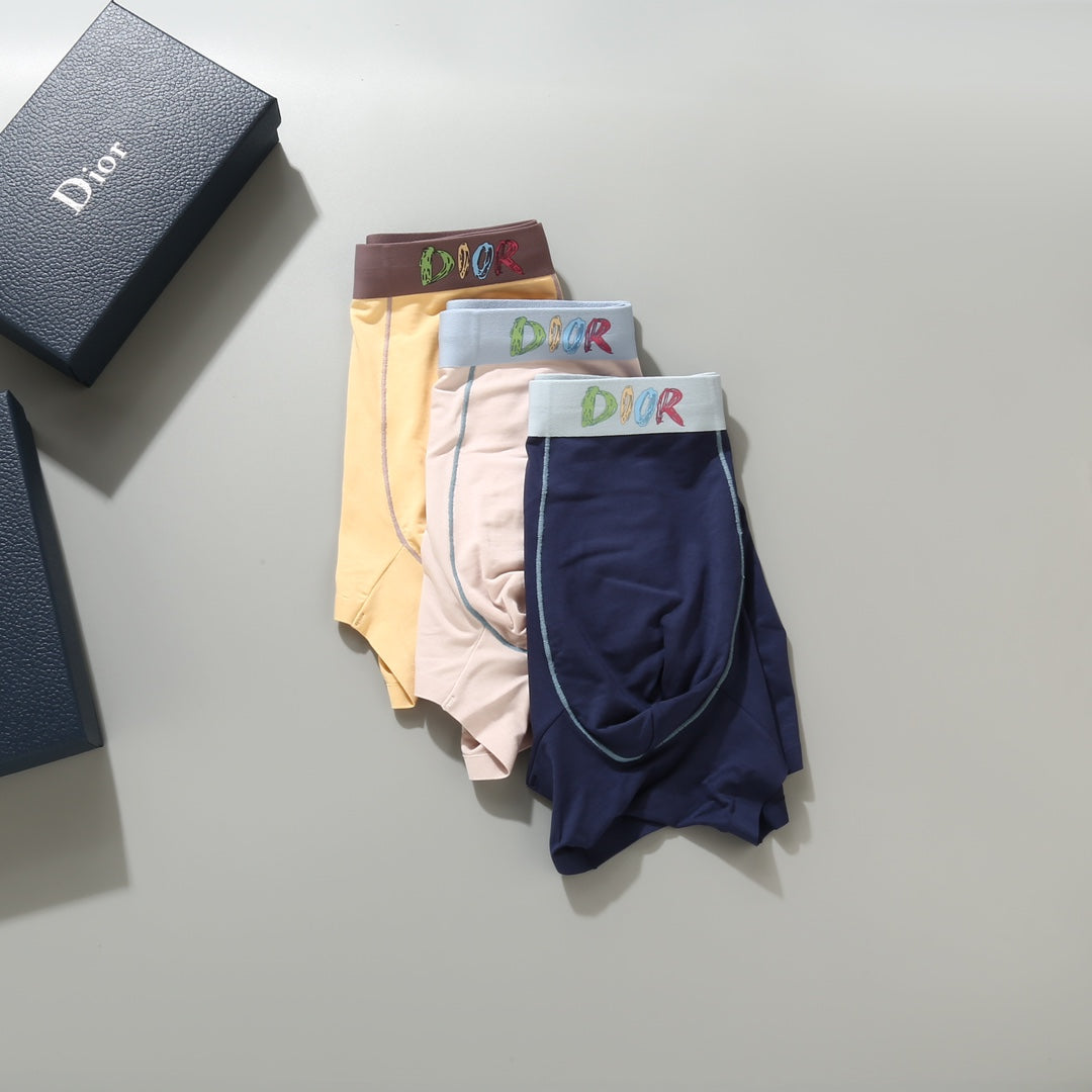 Dior Navy Pale Colour Waist Assortment Boxer Briefs, image 5