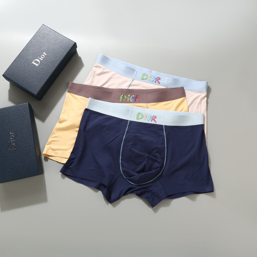 Dior Navy Pale Colour Waist Assortment Boxer Briefs, image 1