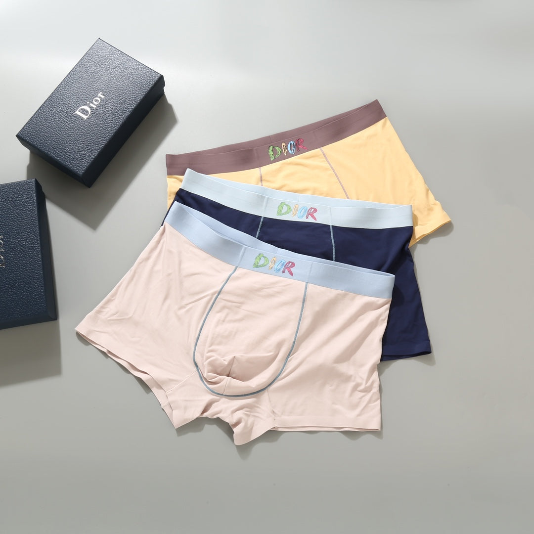 Dior Navy Pale Colour Waist Assortment Boxer Briefs, image 4