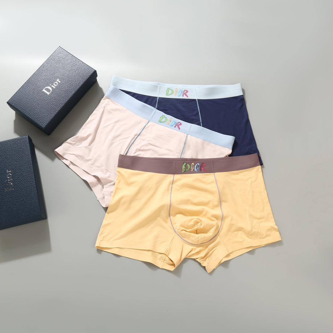 Dior Navy Pale Colour Waist Assortment Boxer Briefs, image 3