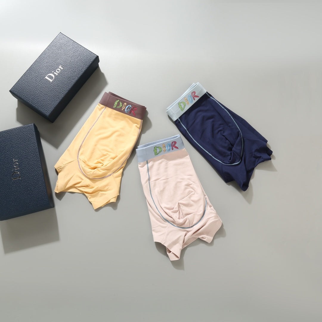 Dior Navy Pale Colour Waist Assortment Boxer Briefs, image 6