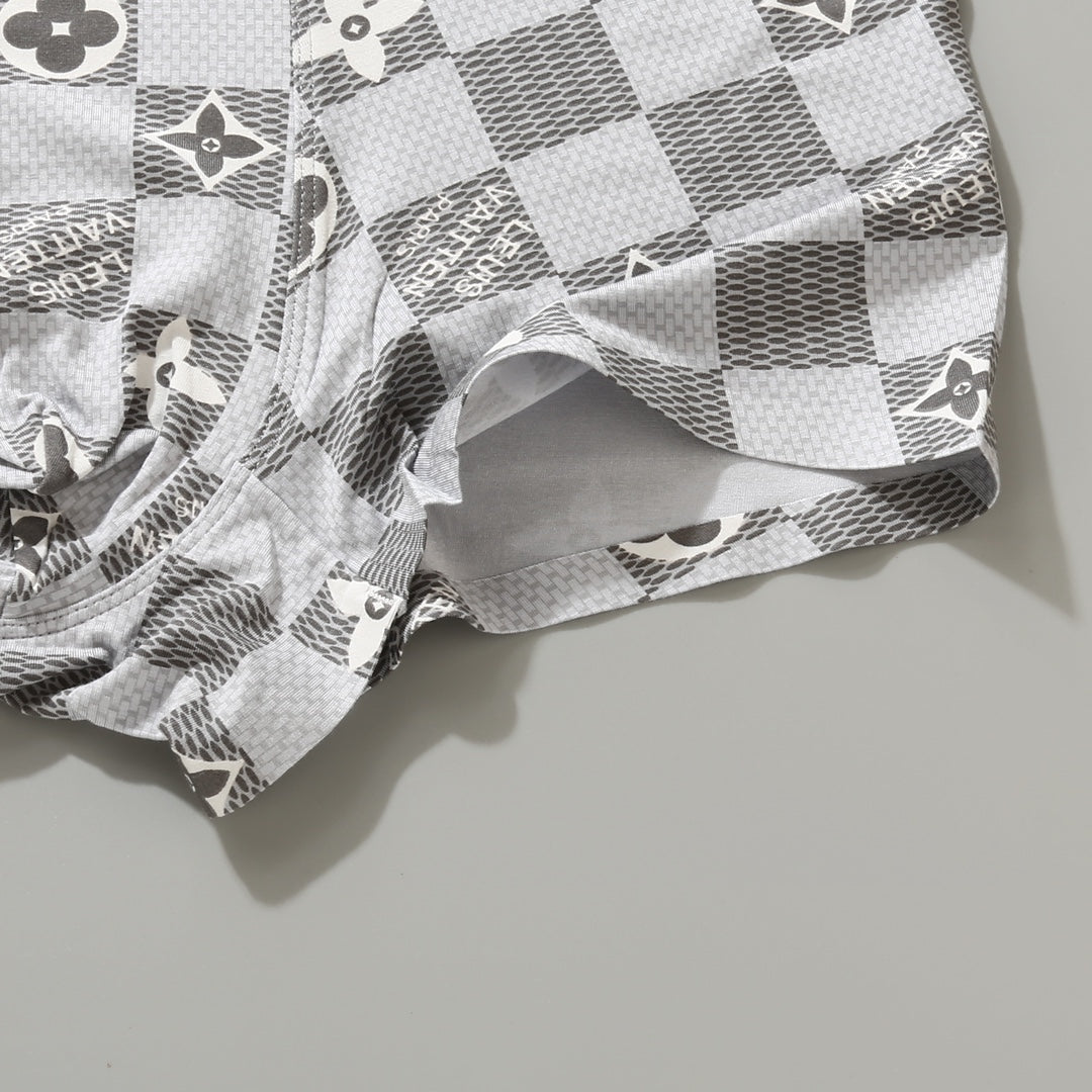 Louis Vuitton Brown Beige Small Repeated Flowers Boxer Briefs, image 9