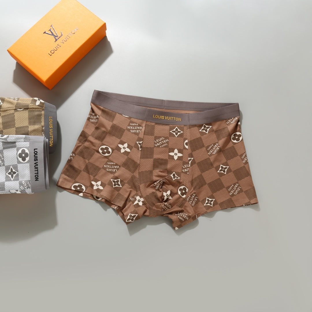 Louis Vuitton White Grey Small Monogram Print Boxer Briefs, image 7