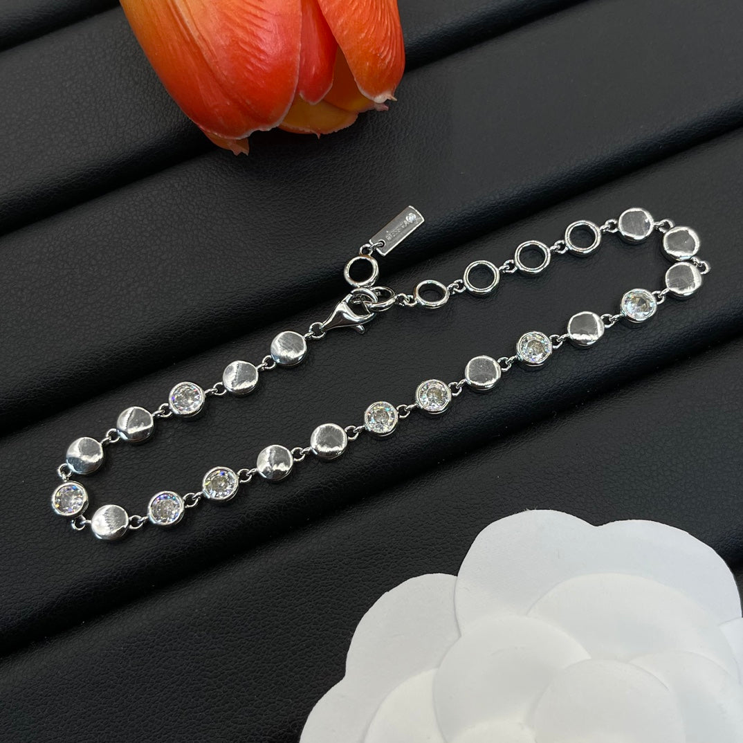 Messika Graduated Crystal Tennis bracelet in Silver Tone, detail view 11