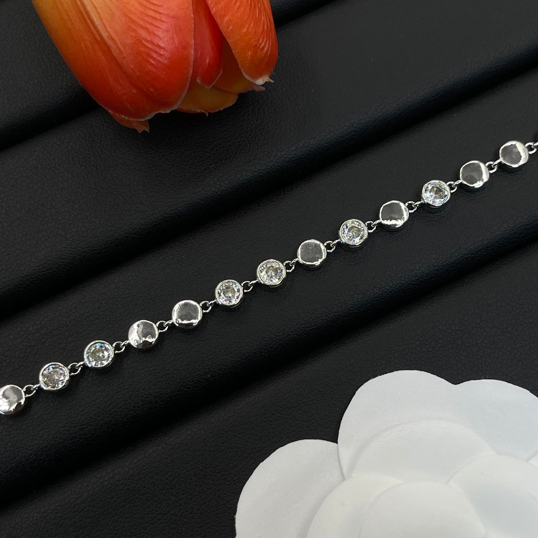 Messika Graduated Crystal Tennis bracelet in Silver Tone, detail view 10