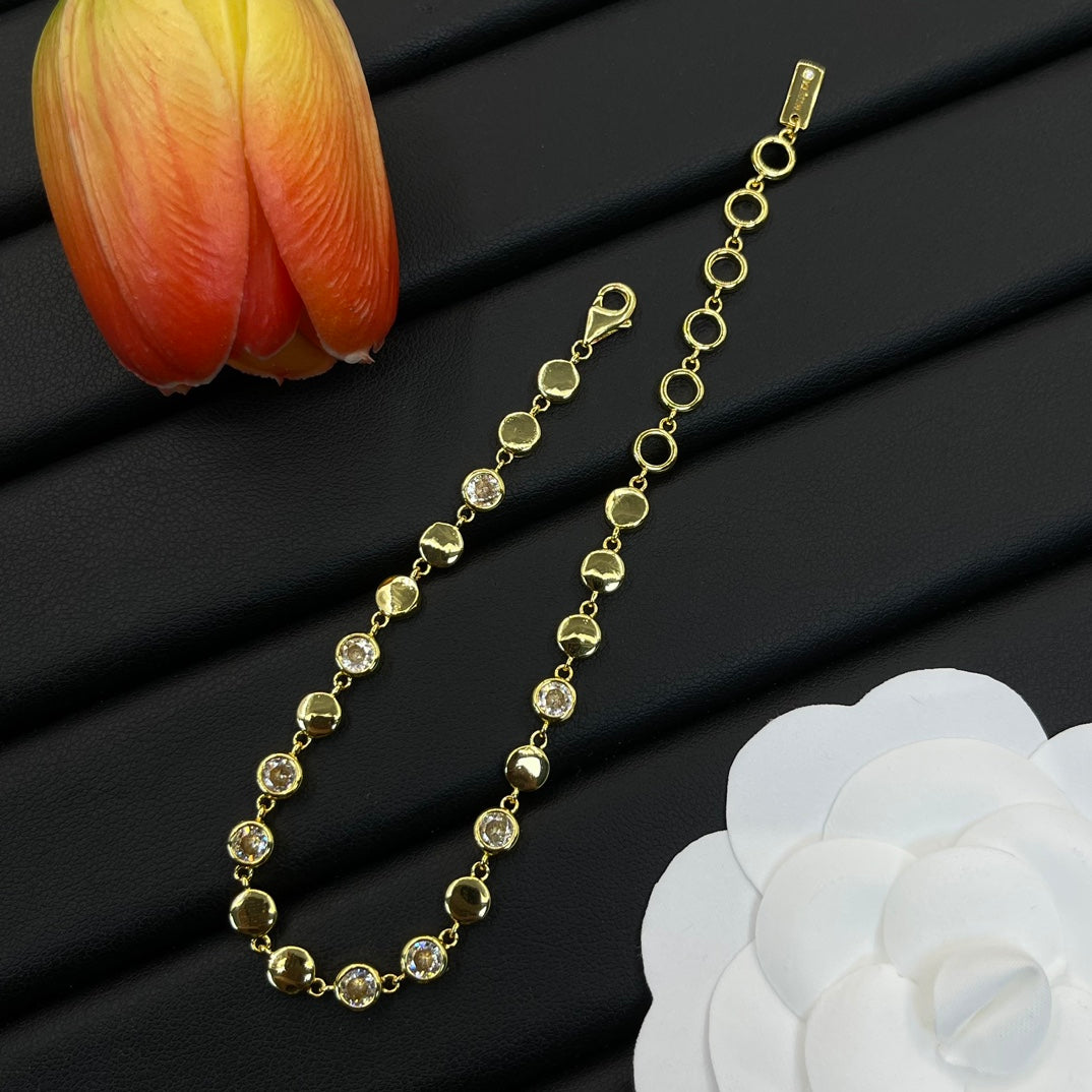 Messika Graduated Crystal Tennis bracelet in Gold Tone, main view