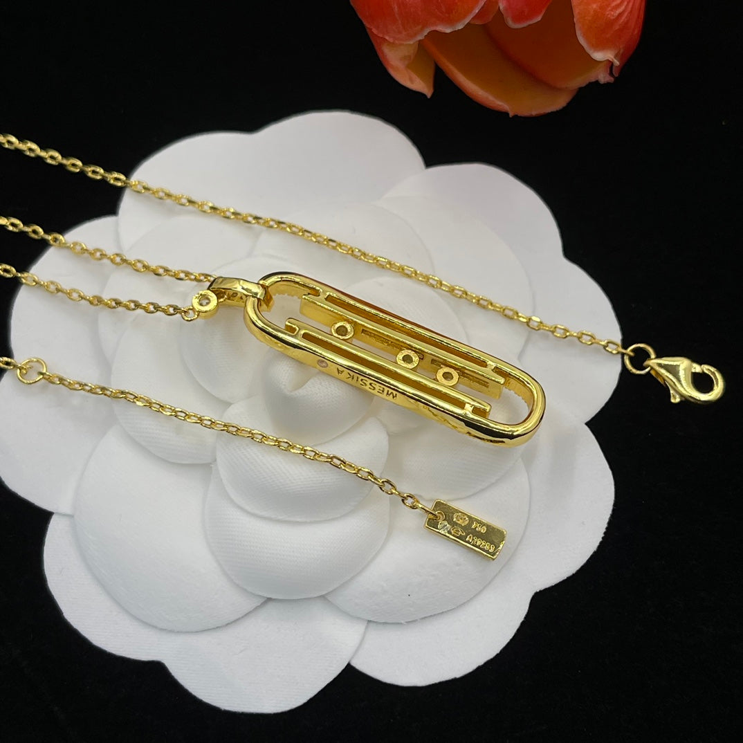 Messika Black Accent Pendant necklace in Gold Tone, detail view 15