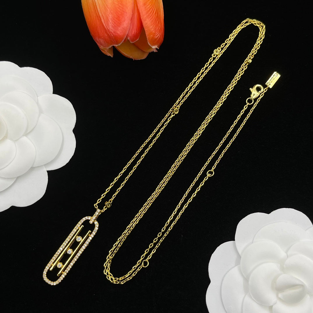 Messika Black Accent Pendant necklace in Gold Tone, detail view 14