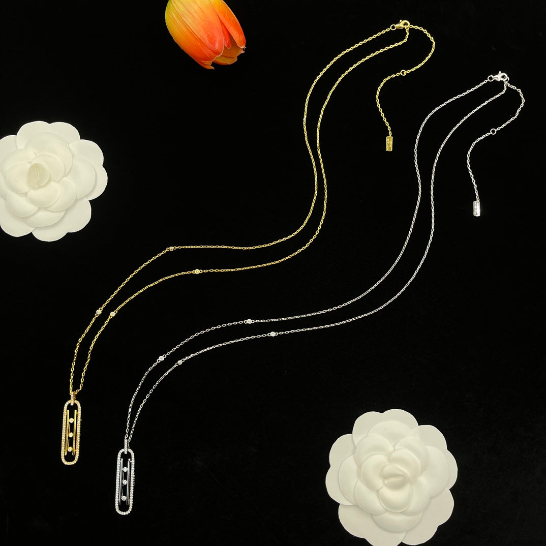 Messika Black Accent Pendant necklace in Gold Tone, detail view 16