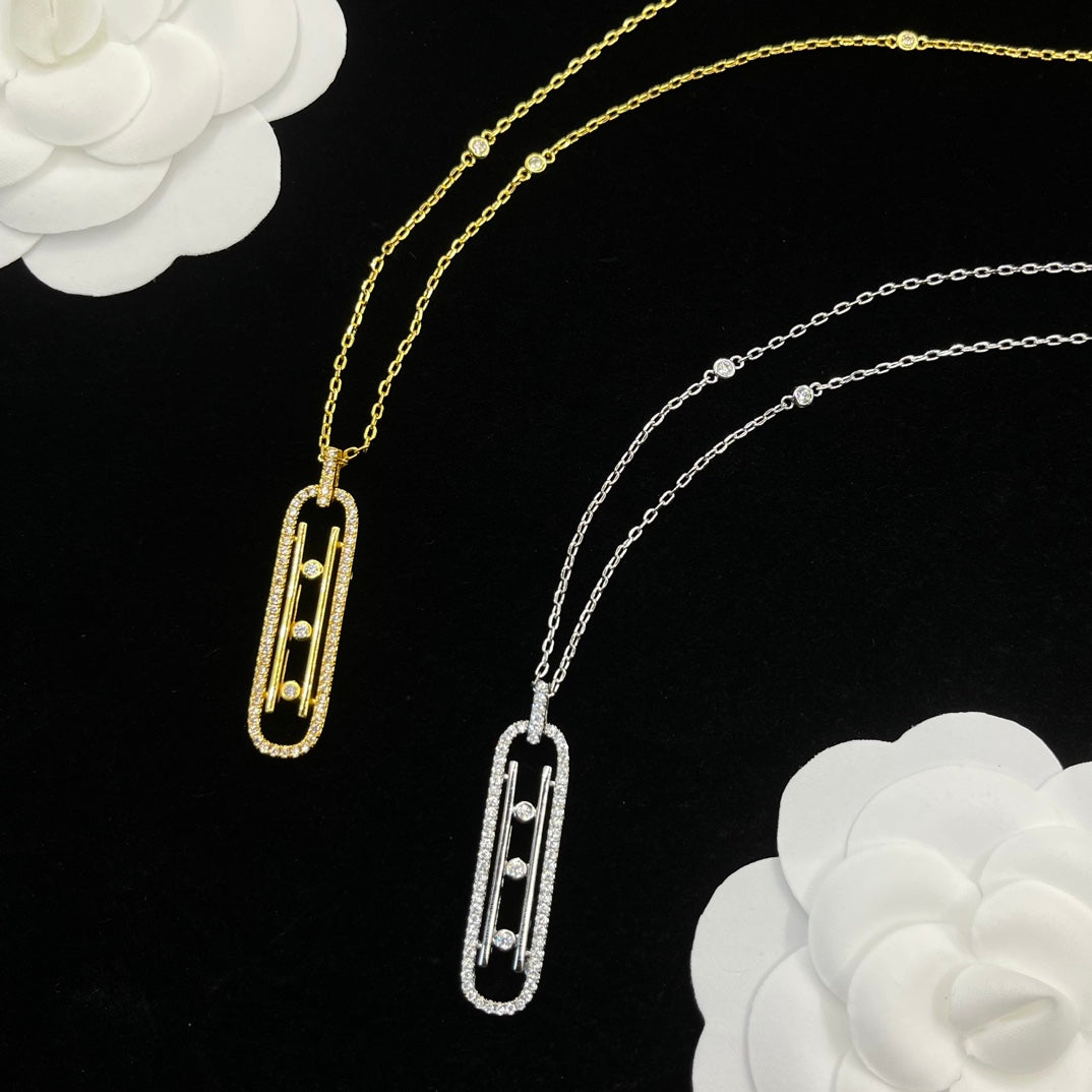 Messika Black Accent Pendant necklace in Gold Tone, detail view 17