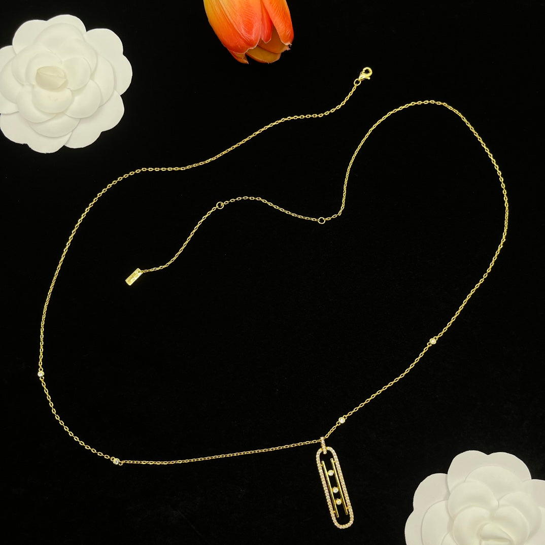 Messika Black Accent Pendant necklace in Gold Tone, detail view 10