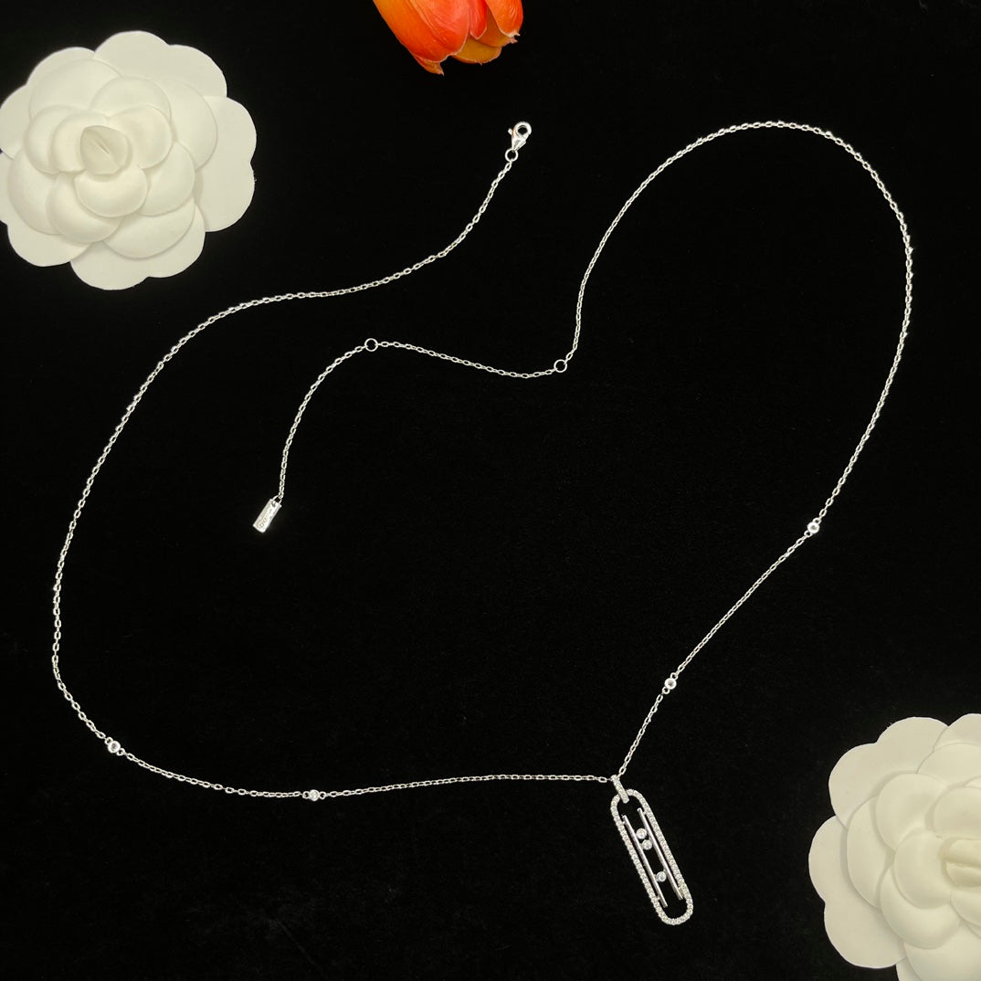 Messika Black Accent Pendant necklace in Silver Tone, main view