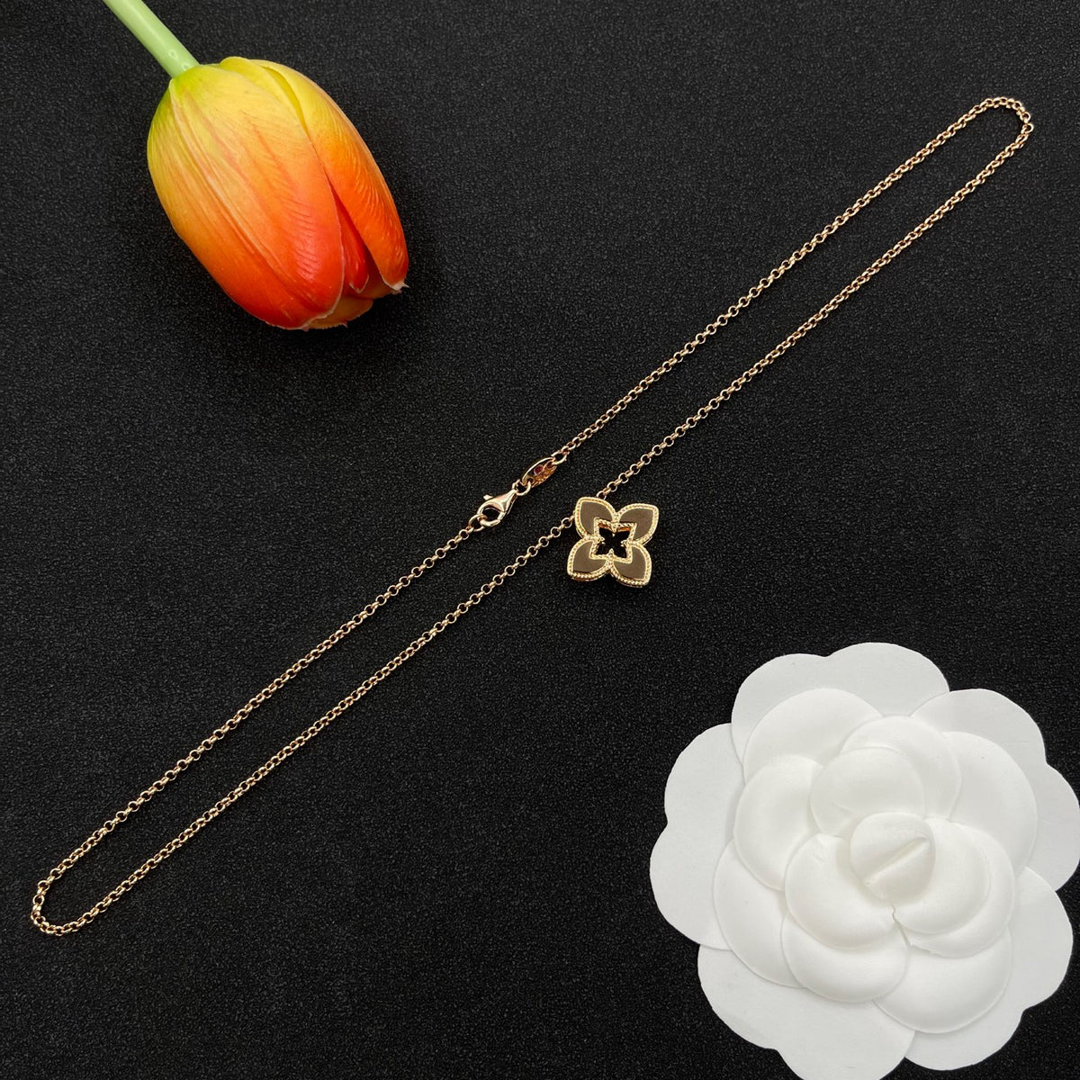 Roberto Coin small clover pendant necklace in Rose Gold Tone, main view
