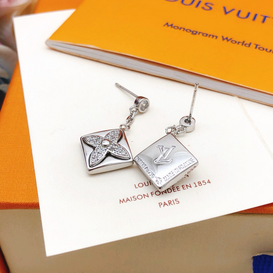 Louis Vuitton Tassel Silver-Tone Stud Earrings – Style 02 - image 2
