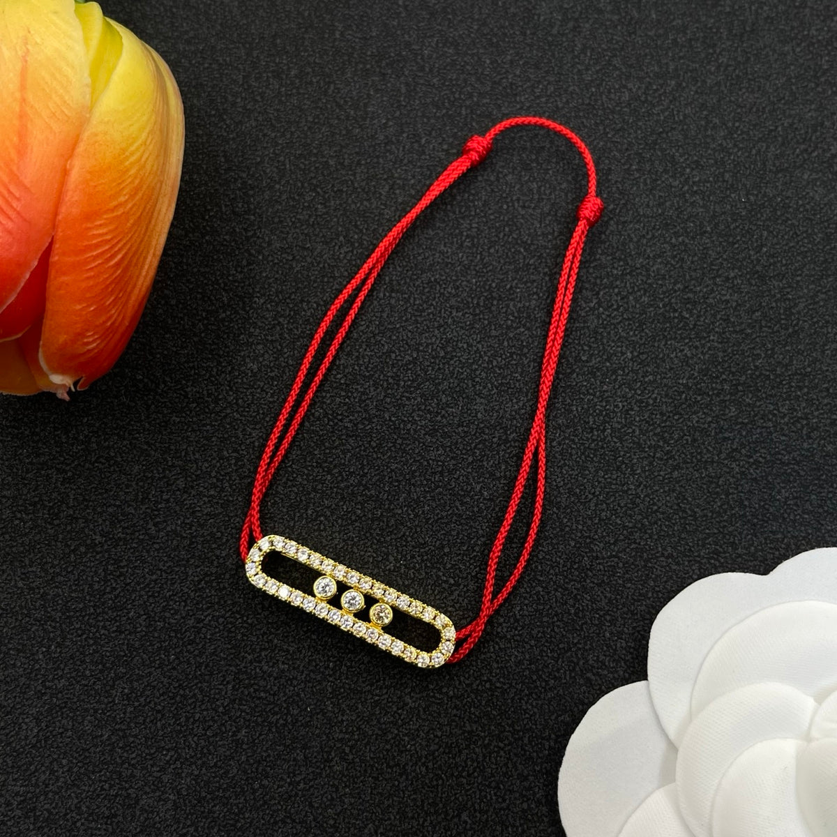 Messika Red Cord Link bracelet in Red & Gold Tone, main view