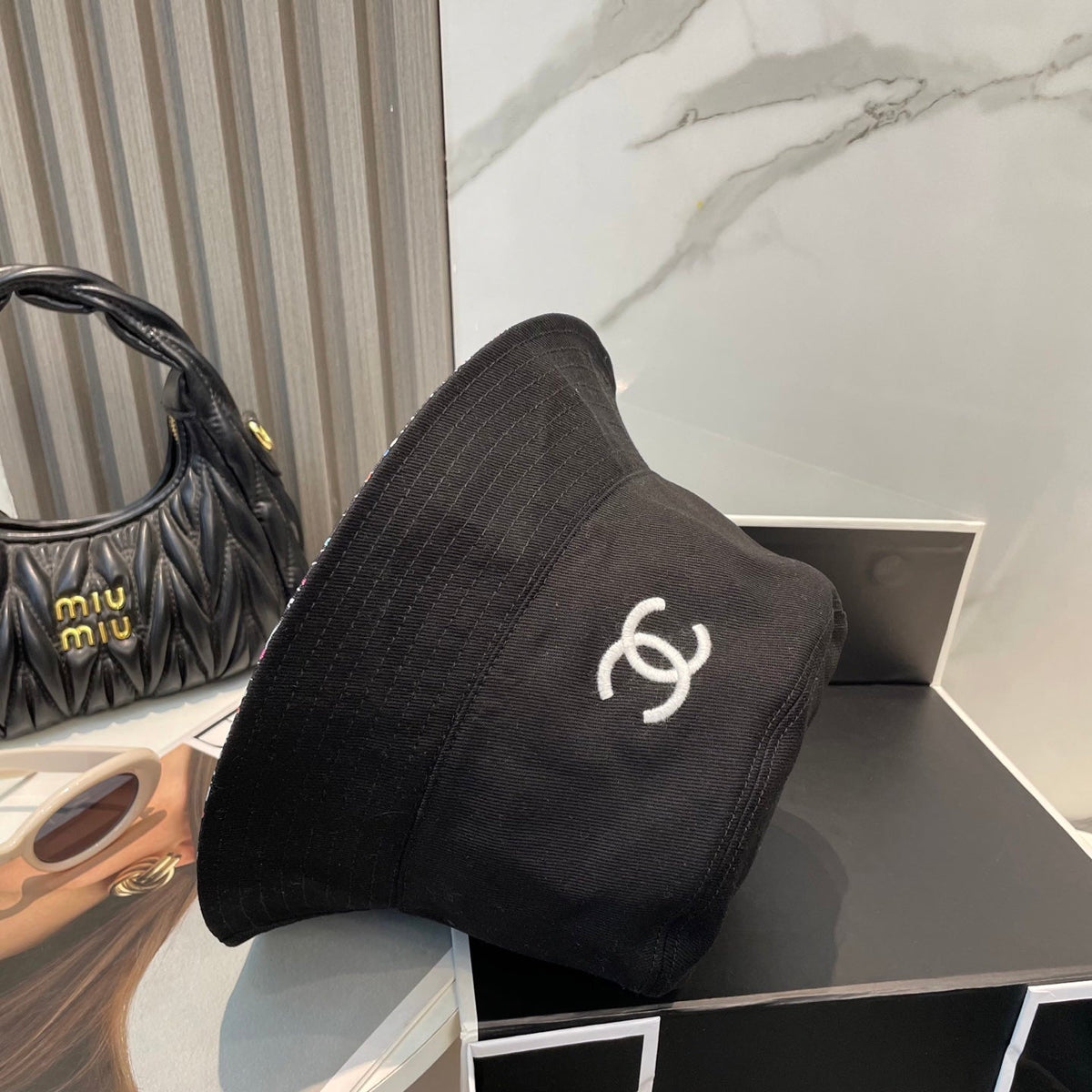 Chanel Embroidered Reversible Bucket Hat - image 6