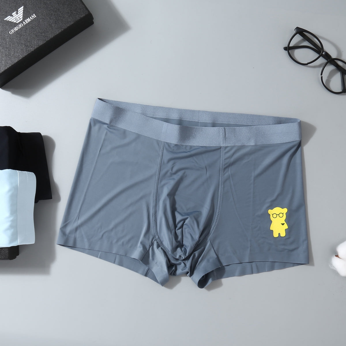Emporio Armani Black Blue Yellow Small Emblem Boxer Briefs, image 7