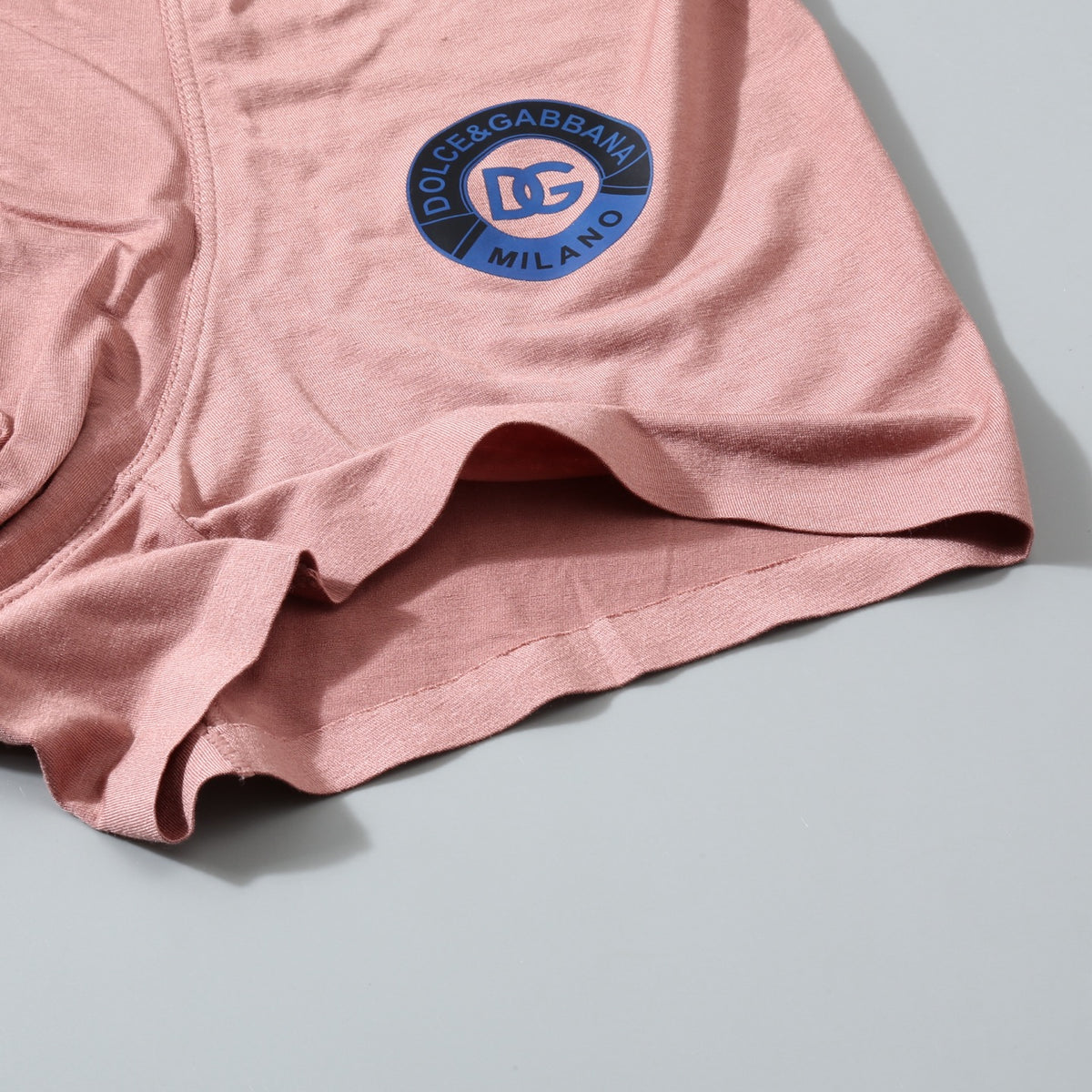 Dolce & Gabbana Pink Grey Blue Round Leg Emblem Boxer Briefs, image 9
