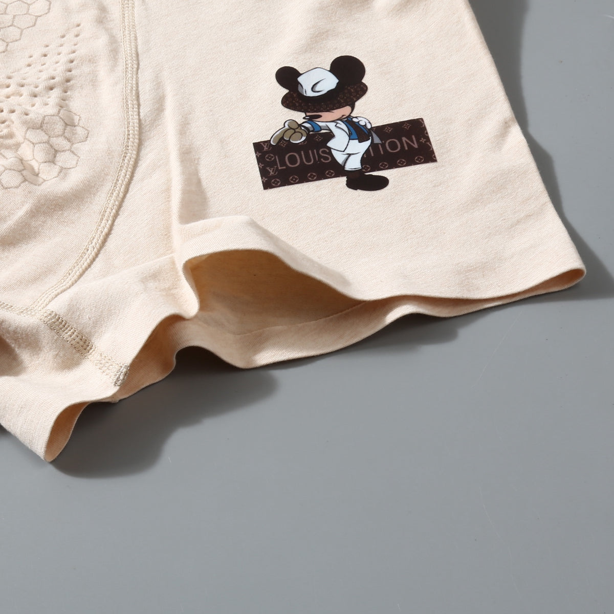 Louis Vuitton Beige Brown Cream Cartoon Patch Boxer Briefs, image 9