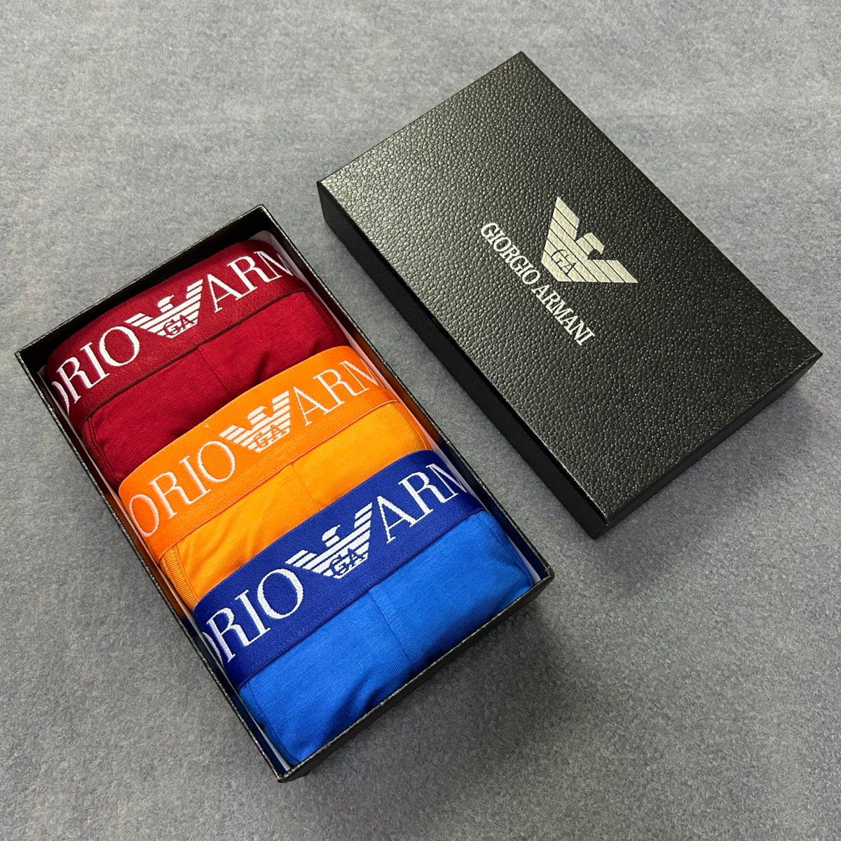 Emporio Armani Red Navy Black Waist Bands Boxer Briefs, image 13