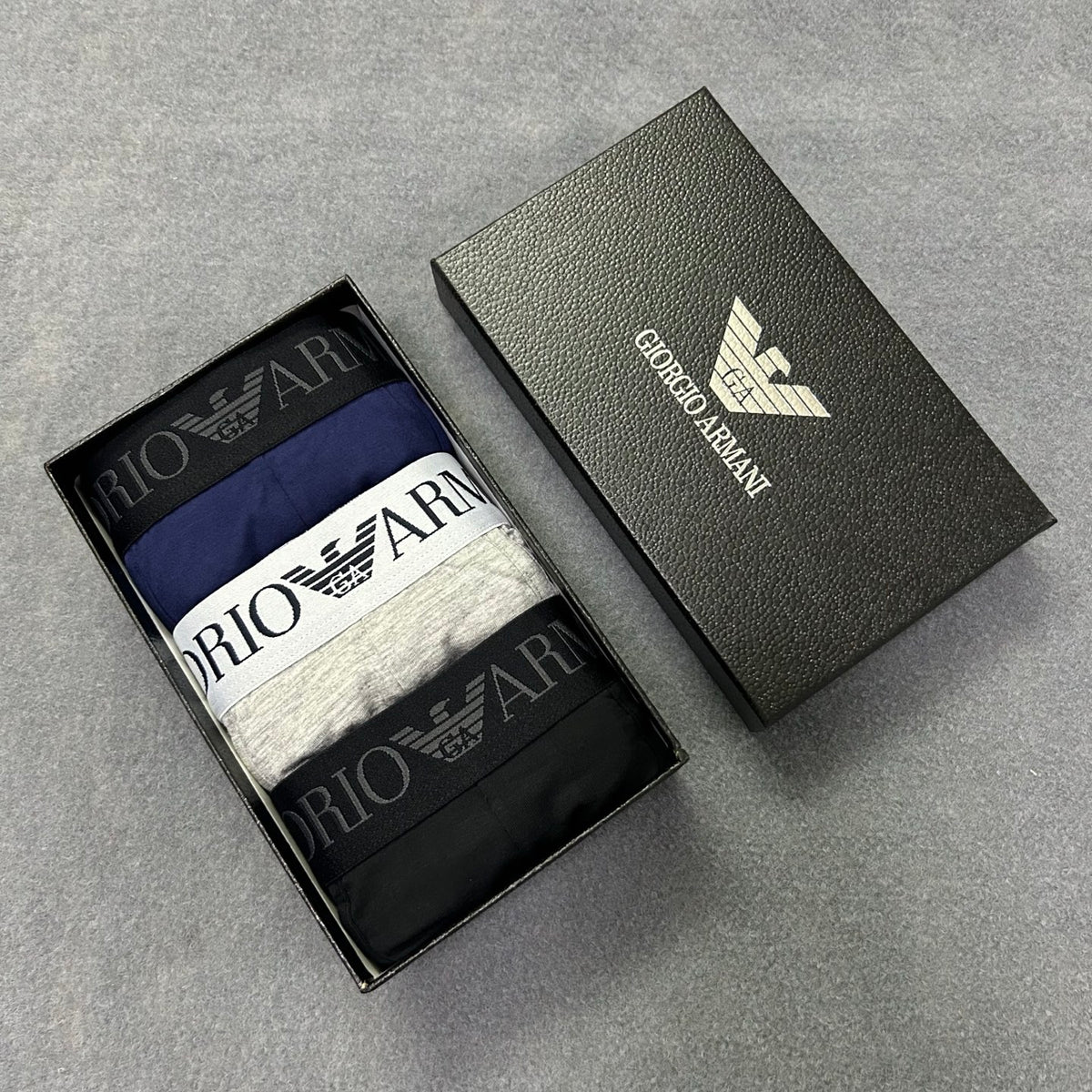 Emporio Armani Red Navy Black Waist Bands Boxer Briefs, image 14