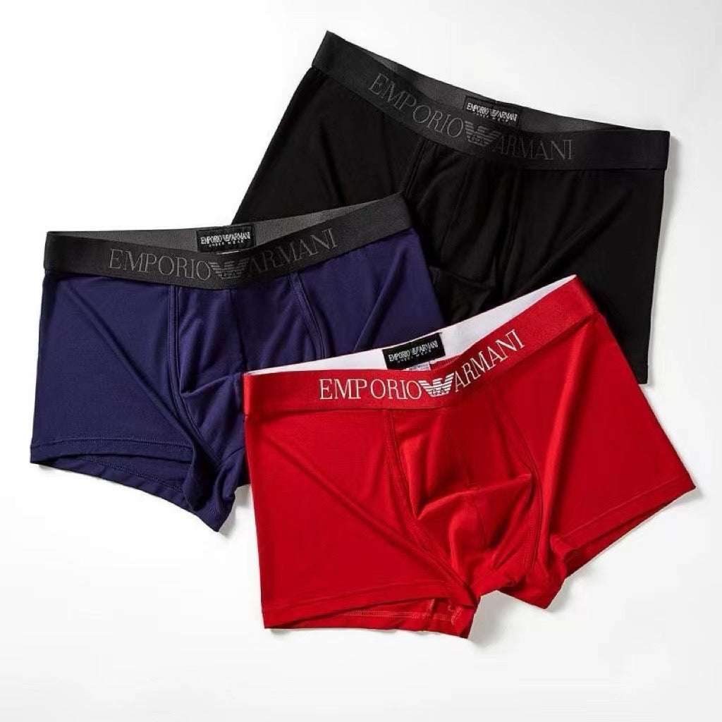 Emporio Armani Red Navy Black Waist Bands Boxer Briefs, image 10