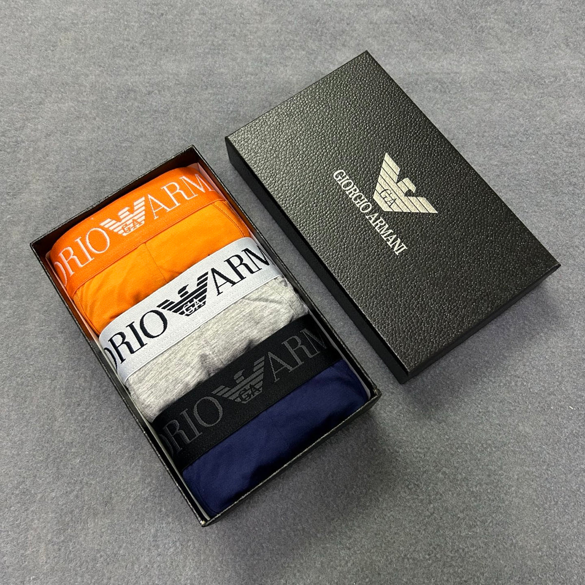 Emporio Armani Red Navy Black Waist Bands Boxer Briefs, image 17