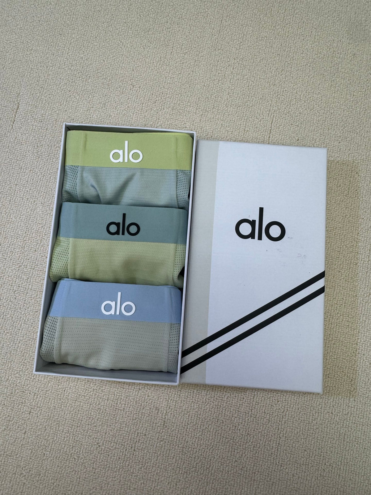 Alo Grey Green Blue Lime Waist Boxer Briefs, image 6