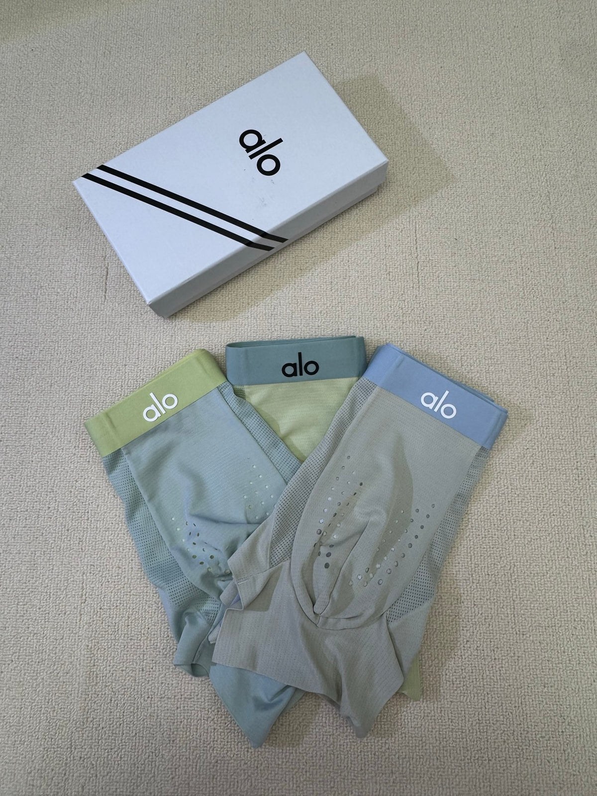 Alo Grey Green Blue Lime Waist Boxer Briefs, image 5
