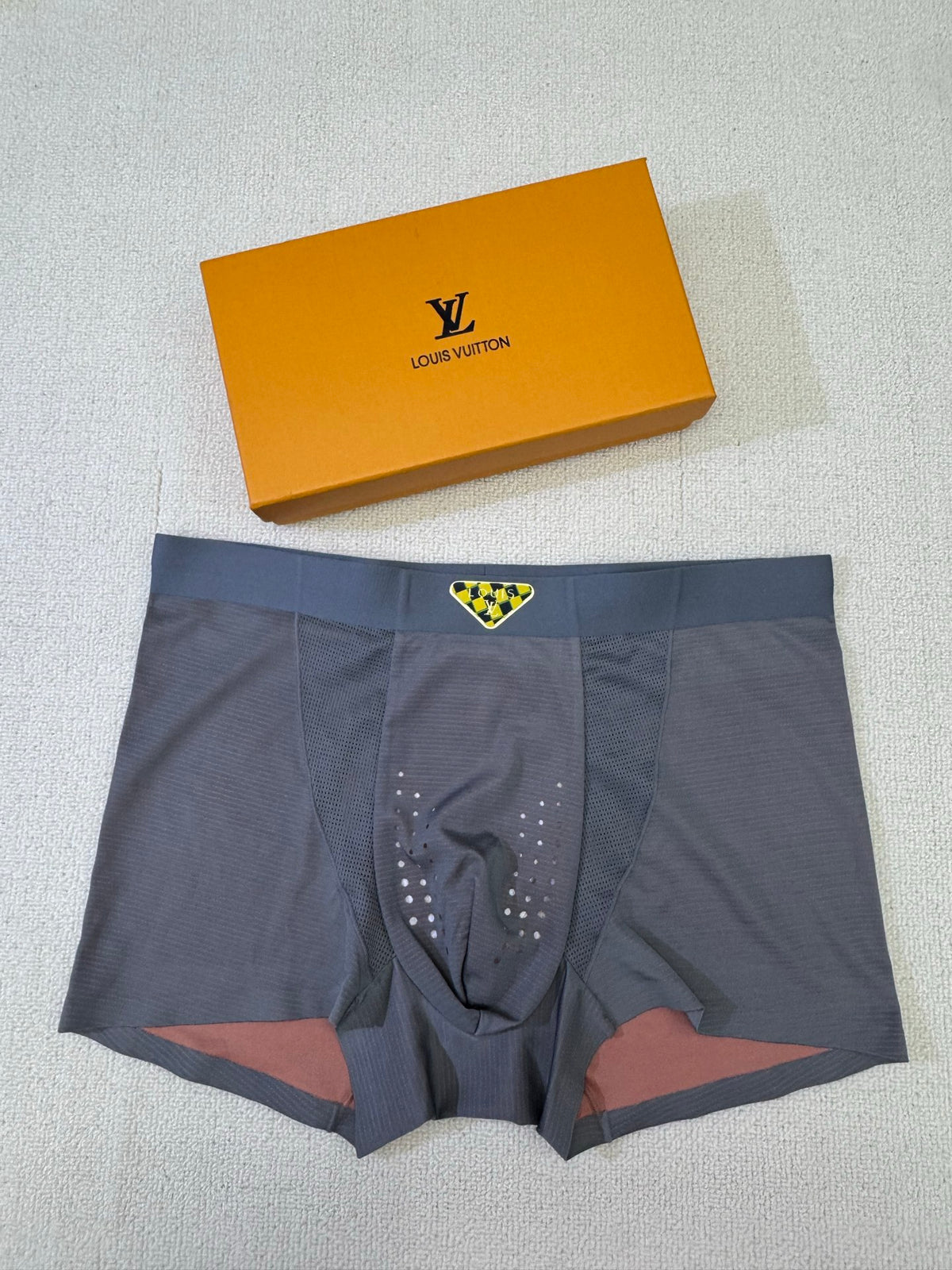 Louis Vuitton Grey Blue Lime Waist Emblems Boxer Briefs, image 8
