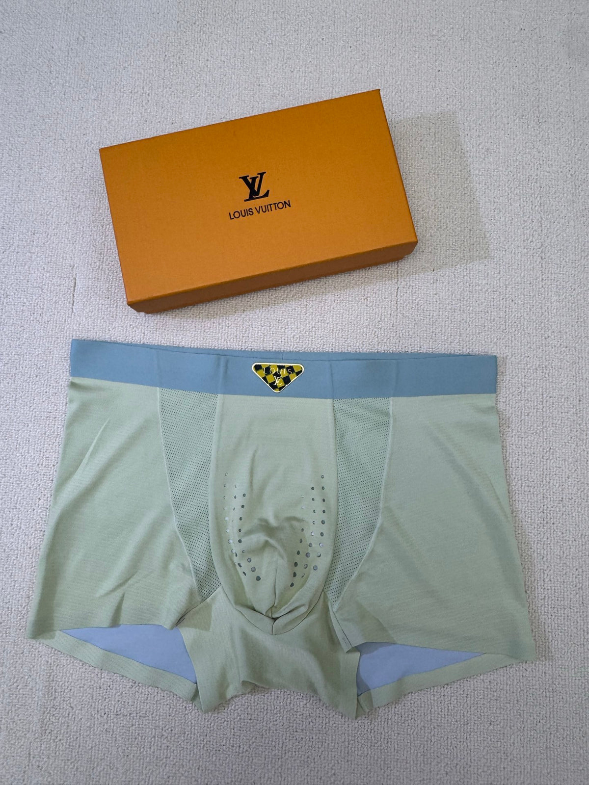 Louis Vuitton Grey Blue Lime Waist Emblems Boxer Briefs, image 7