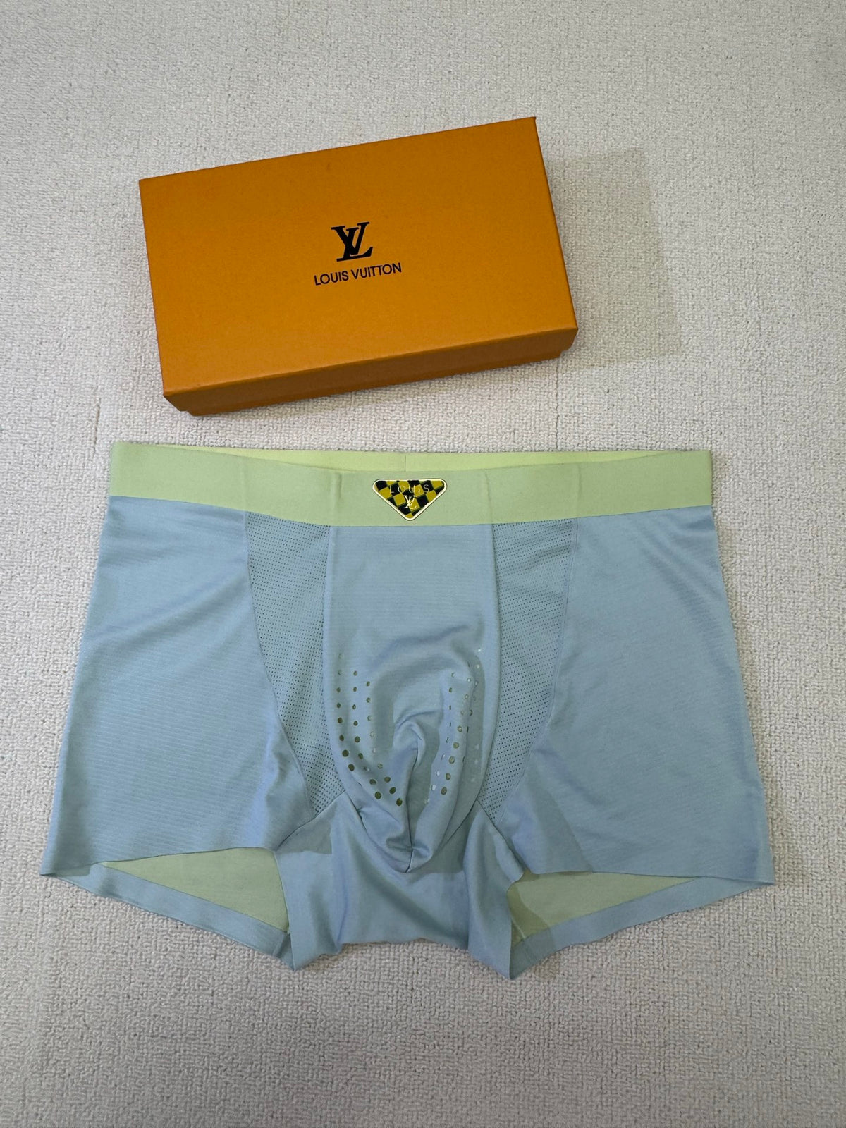 Louis Vuitton Grey Blue Lime Waist Emblems Boxer Briefs, image 9