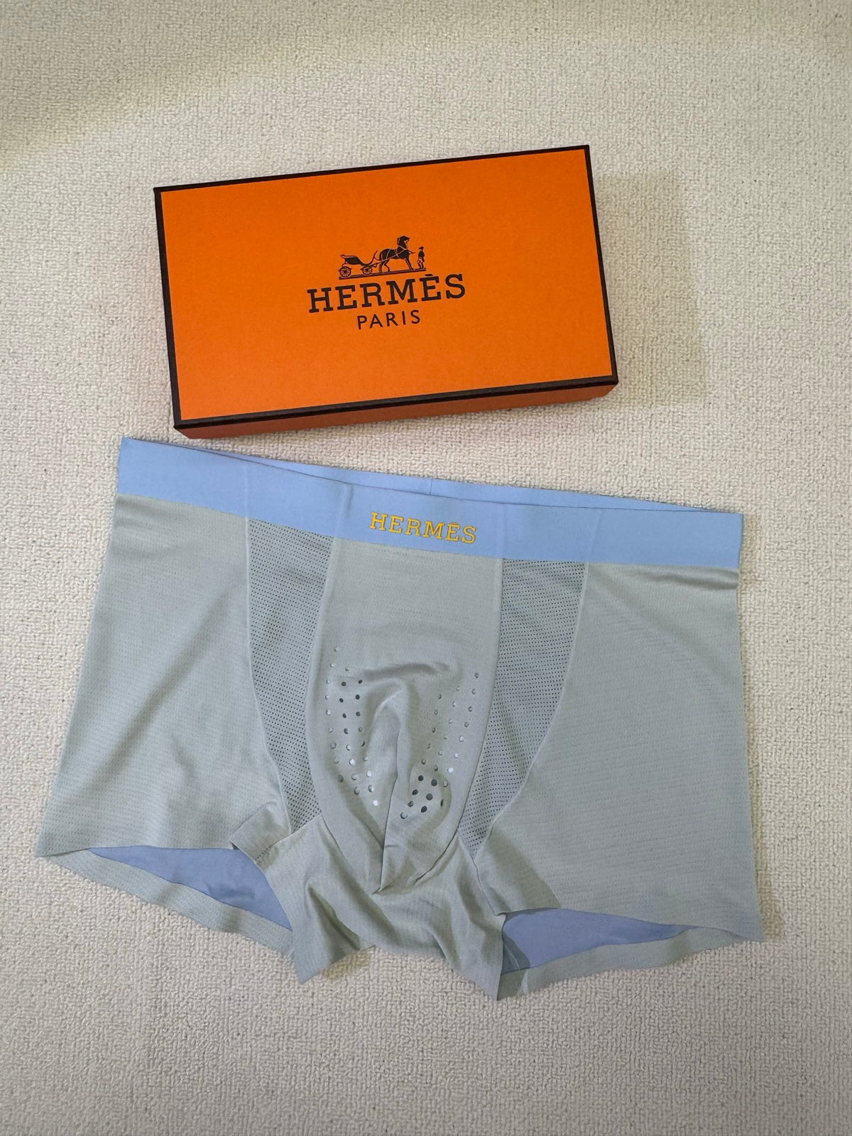 Hermès Blue Green Lilac Bright Waist Bands Boxer Briefs, image 9