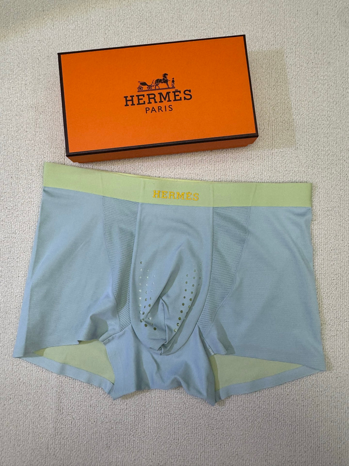 Hermès Blue Green Lilac Bright Waist Bands Boxer Briefs, image 8