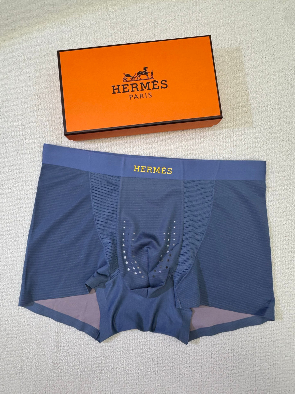 Hermès Blue Green Lilac Bright Waist Bands Boxer Briefs, image 7