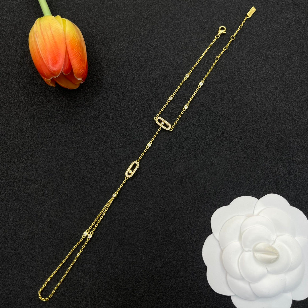 Messika Open Link Lariat necklace in Gold Tone, detail view 9