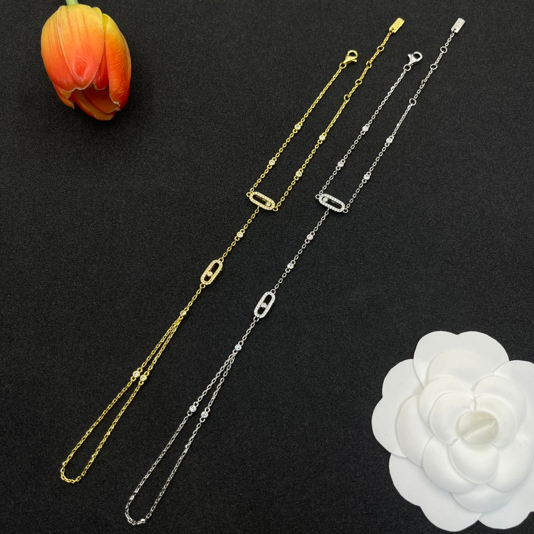 Messika Open Link Lariat necklace in Gold Tone, detail view 14