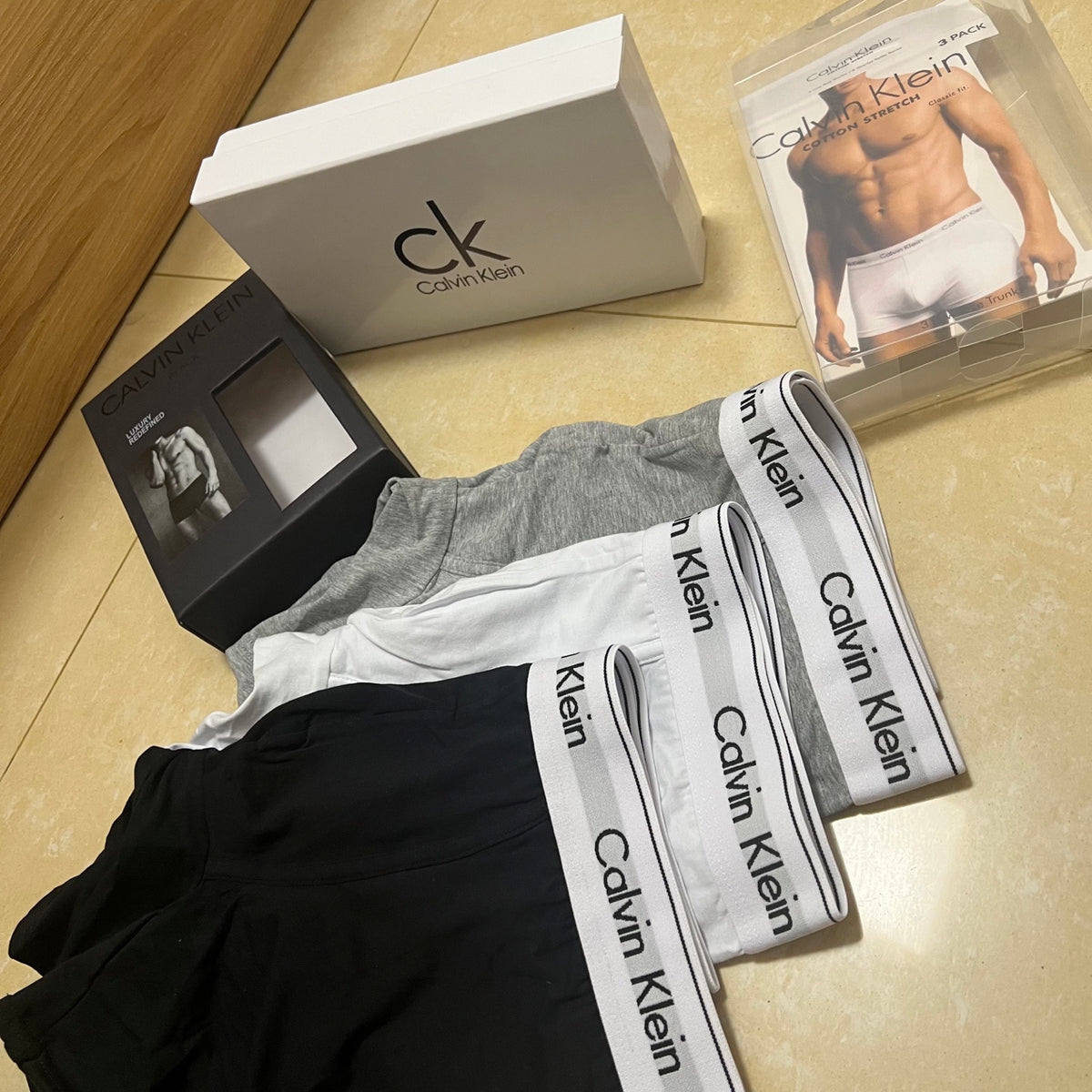 Calvin Klein Black White Waistband Long-Leg Boxer Briefs, image 8