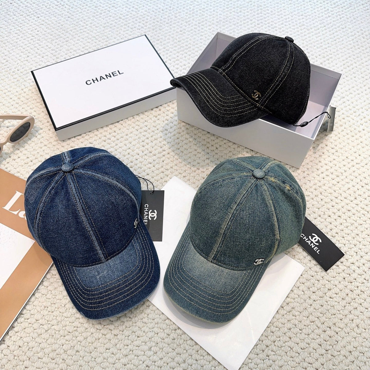 Chanel Denim Baseball Cap - image 9