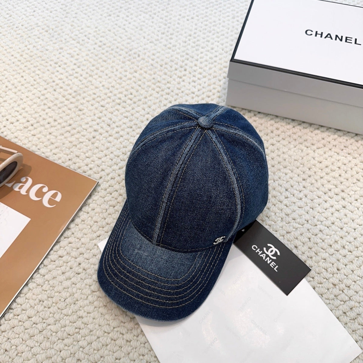 Chanel Denim Baseball Cap - image 6