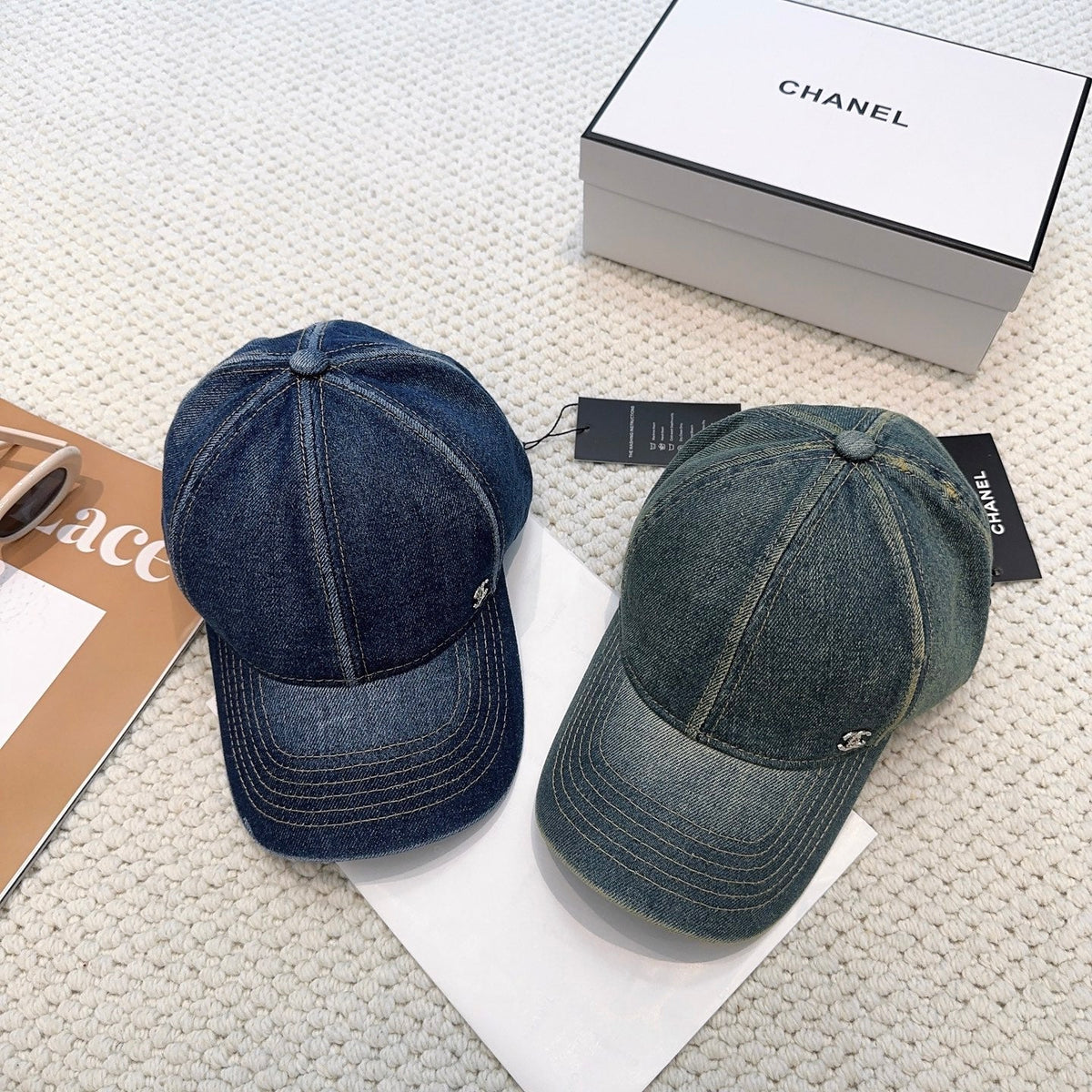 Chanel Denim Baseball Cap - image 8