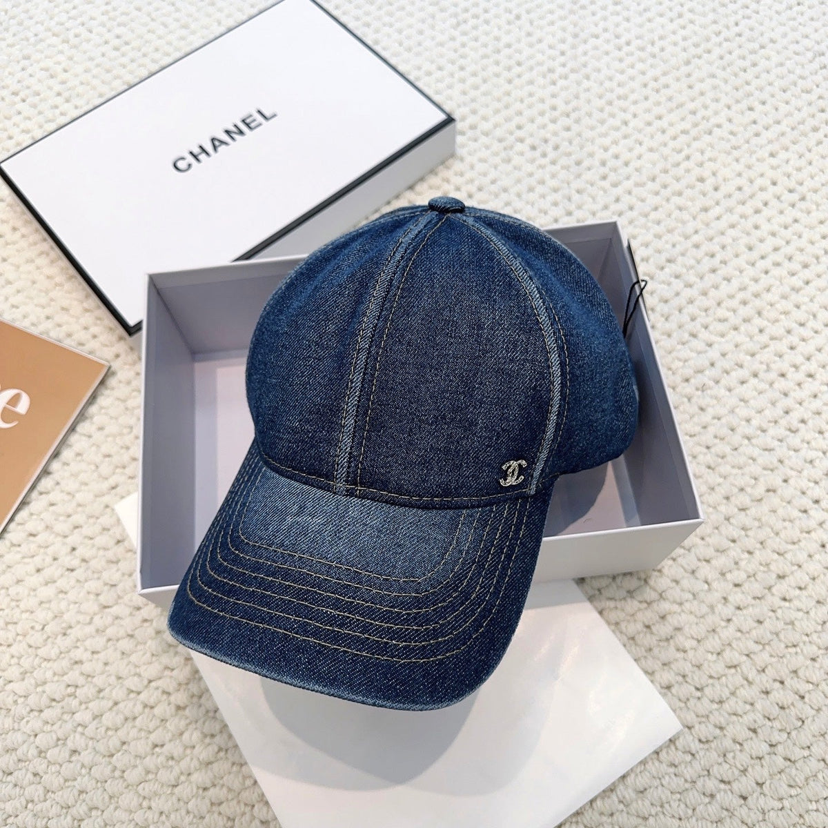 Chanel Denim Baseball Cap - image 2