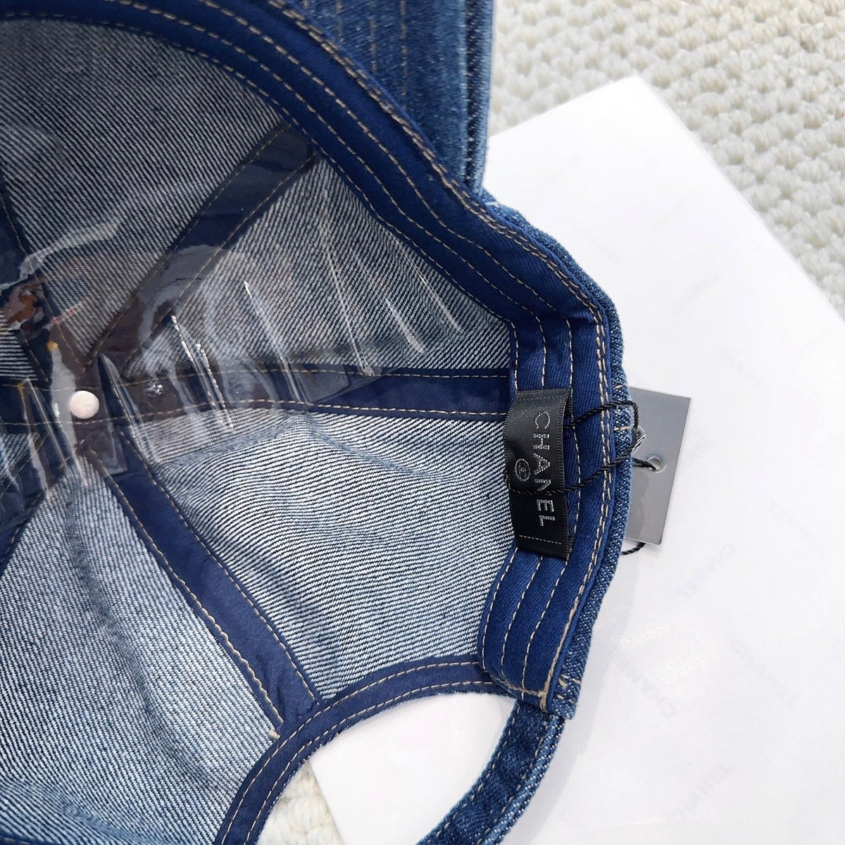 Chanel Denim Baseball Cap - image 7
