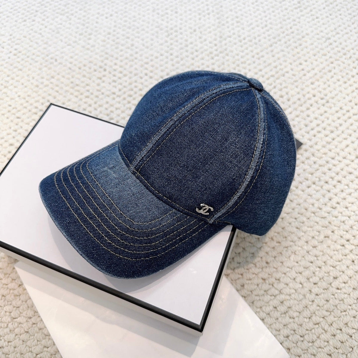 Chanel Denim Baseball Cap - image 5