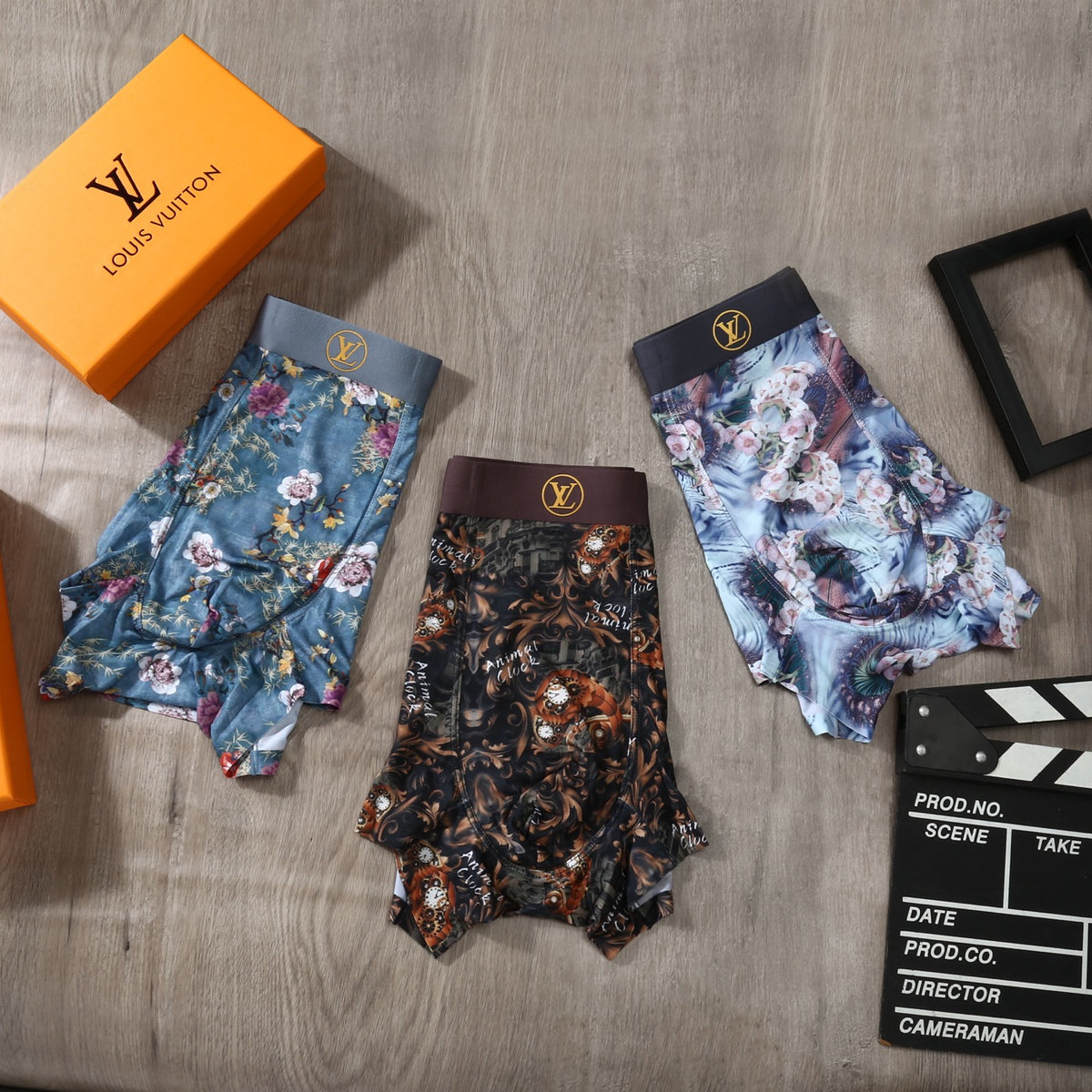 Louis Vuitton Blue Purple Dense Landscape Print Boxer Briefs, image 6