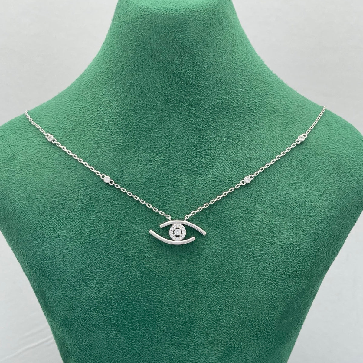 Messika Eye Motif Pendant necklace in Silver Tone, main view